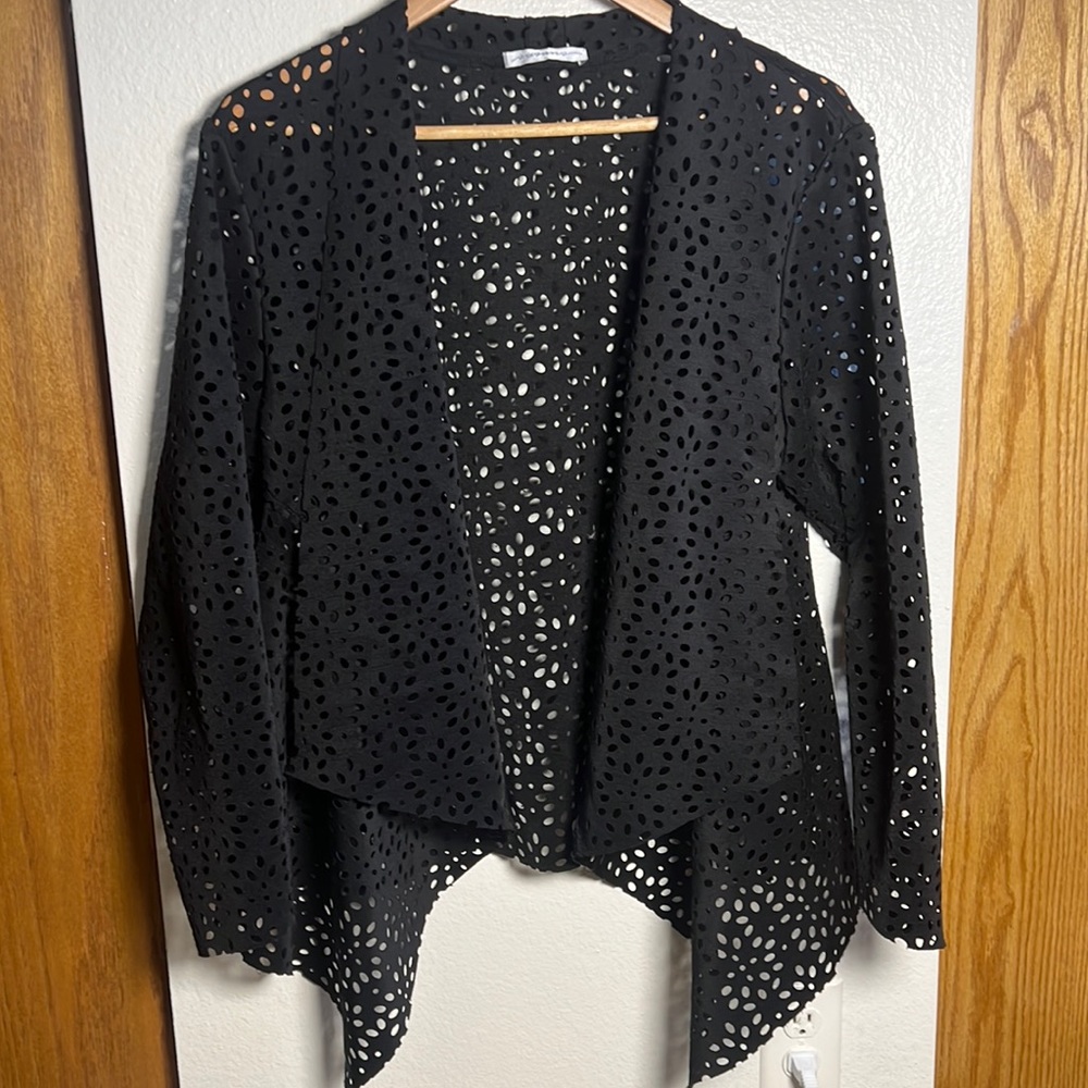 Black cutout cardigan